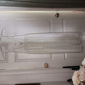 Zara lace sequin midi dress size Small